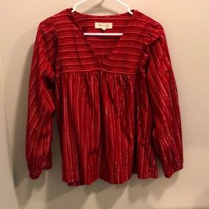 Cute Madewell blouse with a little silver shimmer